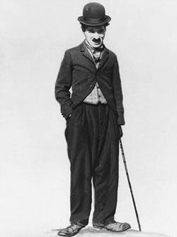 Chaplin voor het eerst als Little Tramp in 1914